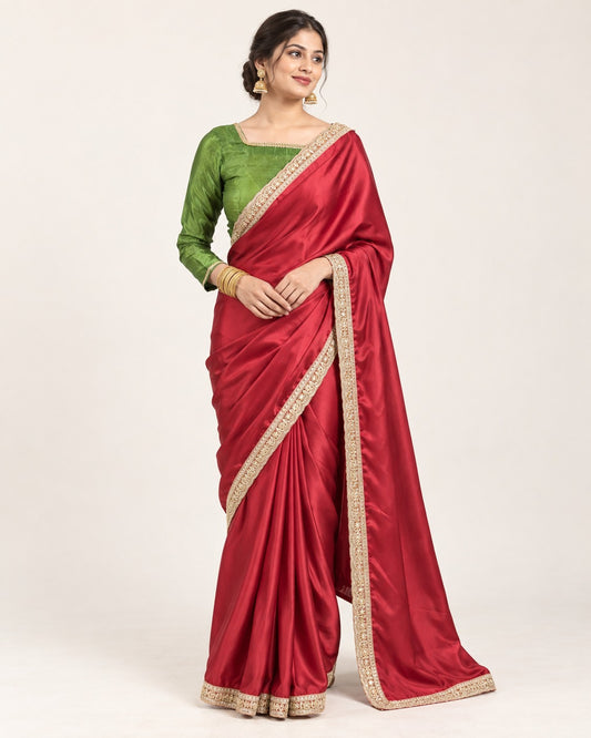 Laal Noor – Red Silk Saree