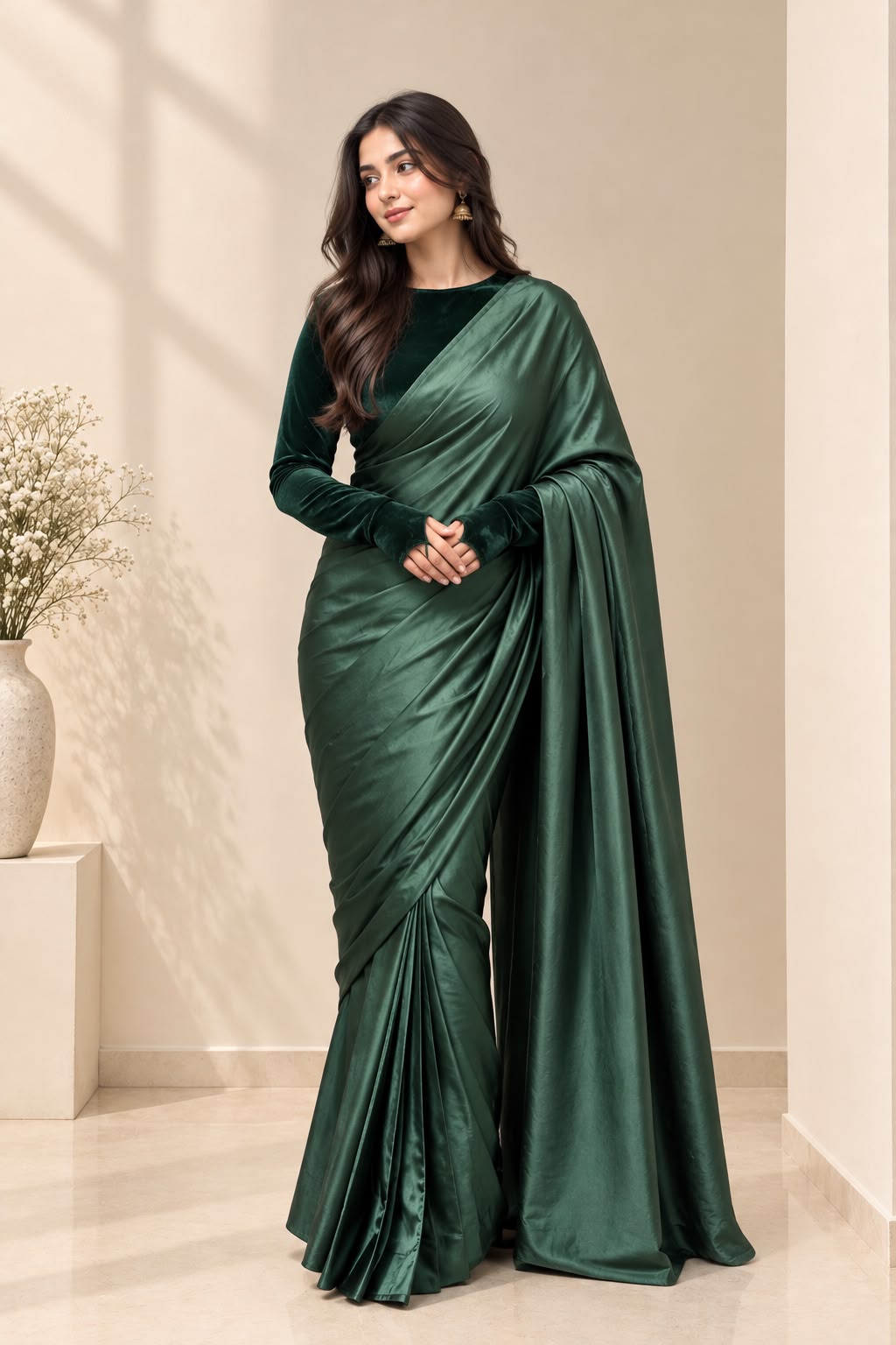 Emerald Green — Ready-to-Wear Saree