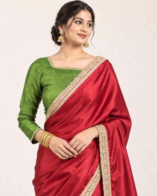 Laal Noor – Red Silk Saree